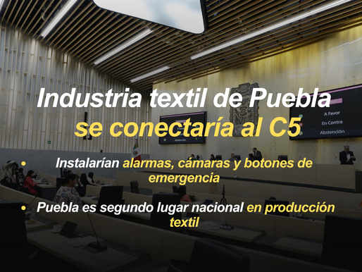 Buscan integrar a la industria textil de Puebla a red de videovigilancia del C5