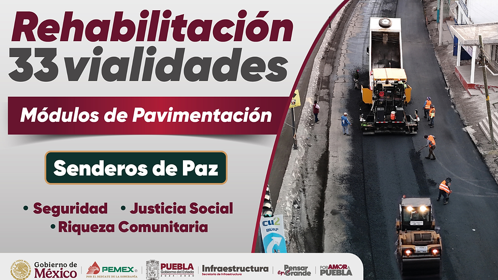 Gobierno de Puebla mantiene rehabilitación de vialidades en la capital; Armenta supervisa avance del 90 % en la 12 Oriente