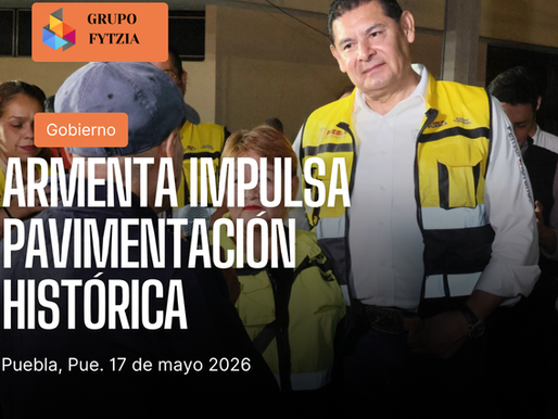 Armenta y PEMEX impulsan pavimentación histórica en Puebla Capital