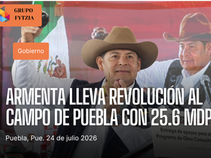 Armenta entrega 25.6 mdp al campo de Huejotzingo y anuncia presupuesto histórico de 1,700 mdp para el agro poblano