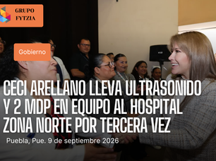 Ceci Arellano lleva ultrasonido, monitores y 2 mdp en insumos al Hospital General Zona Norte en su tercera entrega