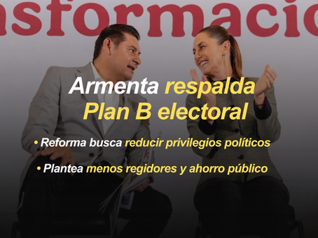 Armenta respalda reforma electoral de Sheinbaum para reducir privilegios políticos