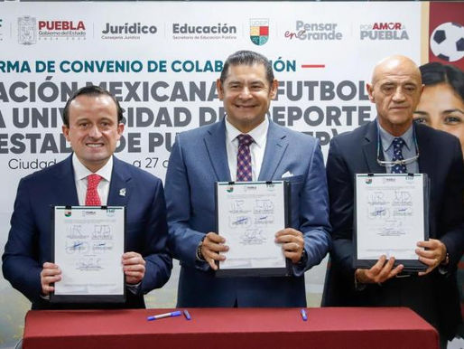 FMF y Gobierno de Puebla firman convenio para fortalecer la formación deportiva