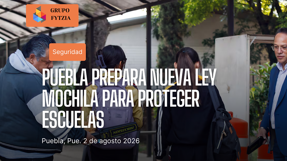 Congreso de Puebla prepara nueva Ley Mochila para proteger escuelas del ingreso de armas y drogas