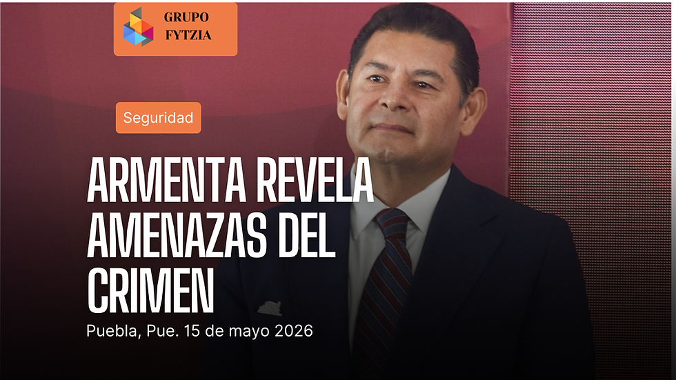 Armenta reconoce amenazas por combate al crimen organizado en Puebla