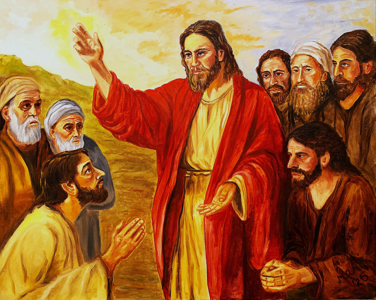 Jesus and his disciples