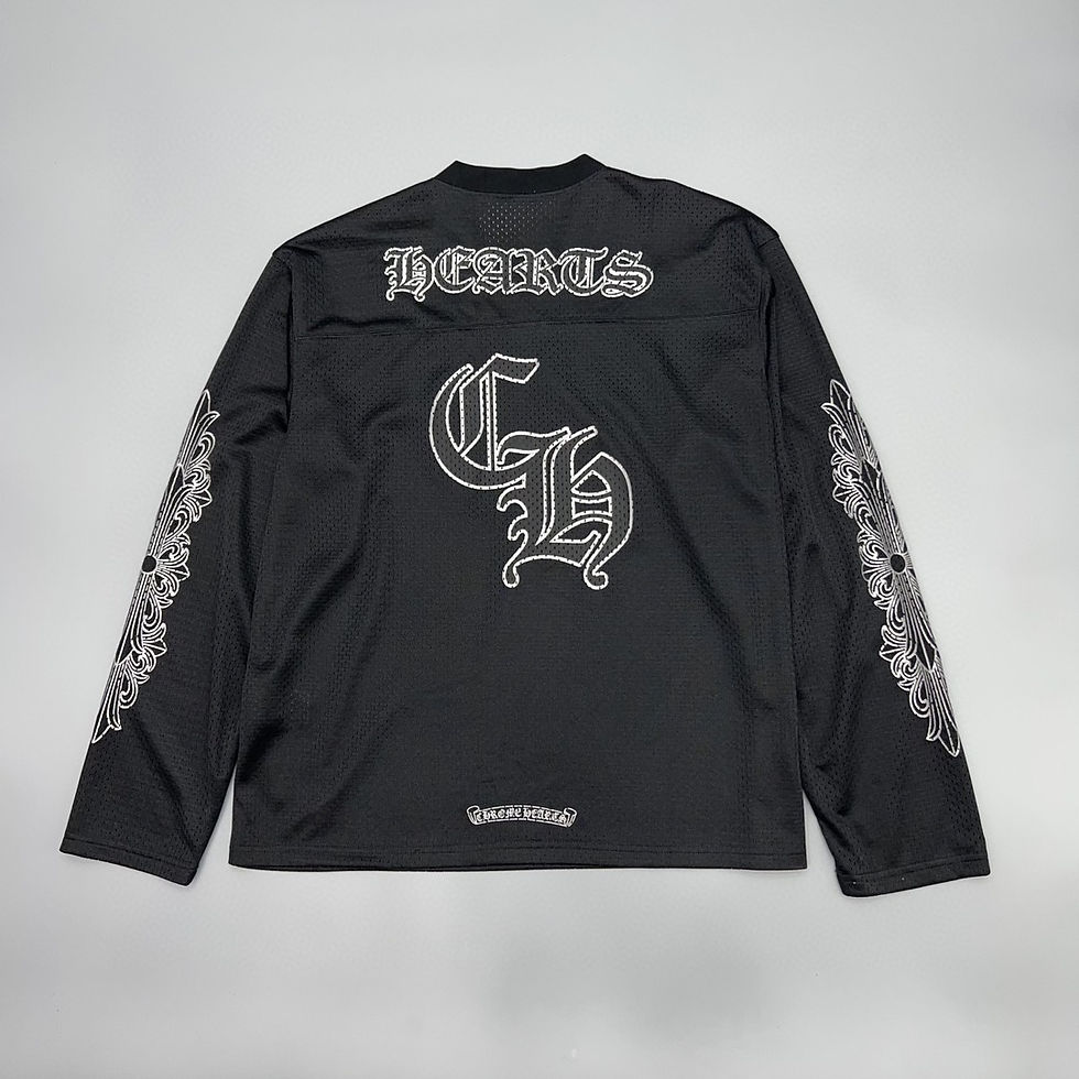 Chrome Hearts Black Warm-Up Mesh Jersey Longsleeve Shirt