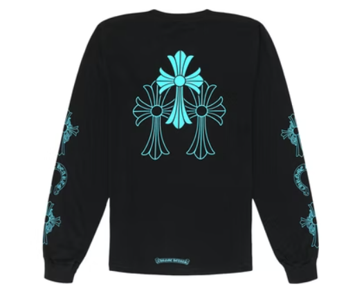 Chrome Hearts Blue Triple Cross Longsleeve Black