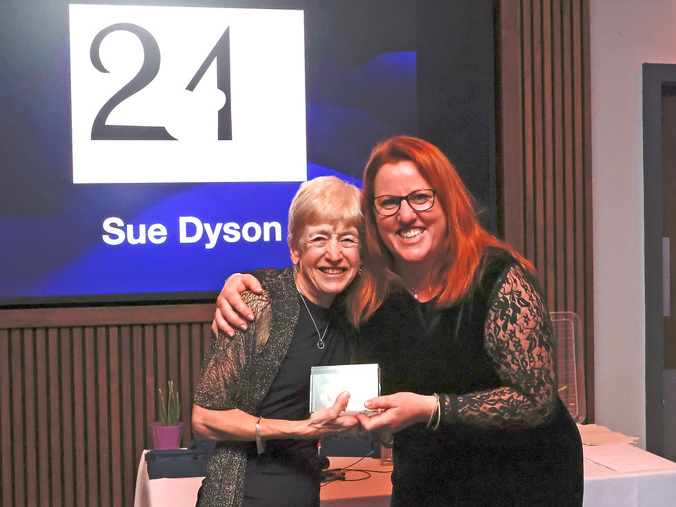 Sue Dyson receiving Horses Inside Out Award