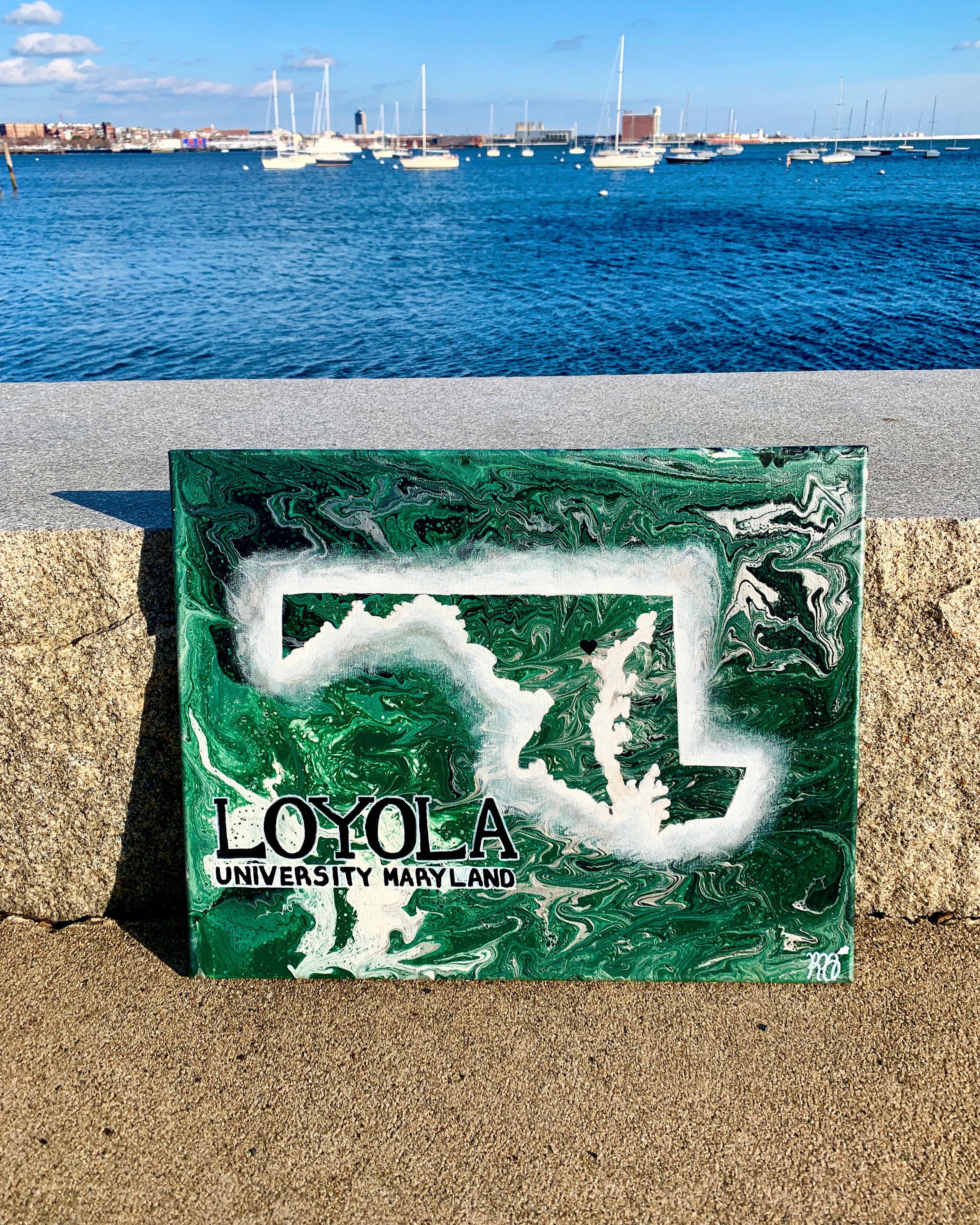 College Graduation Map Painting (Customizable)