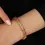 Thumbnail: Colorful Zircon Stone Gold Plated Sterling Silver Bracelet