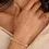 Thumbnail: Gold Plated Plain Silver Bracelet with Zircon Stone
