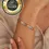 Thumbnail: Gold Plated Adjustable Bracelet With Zircon Stone