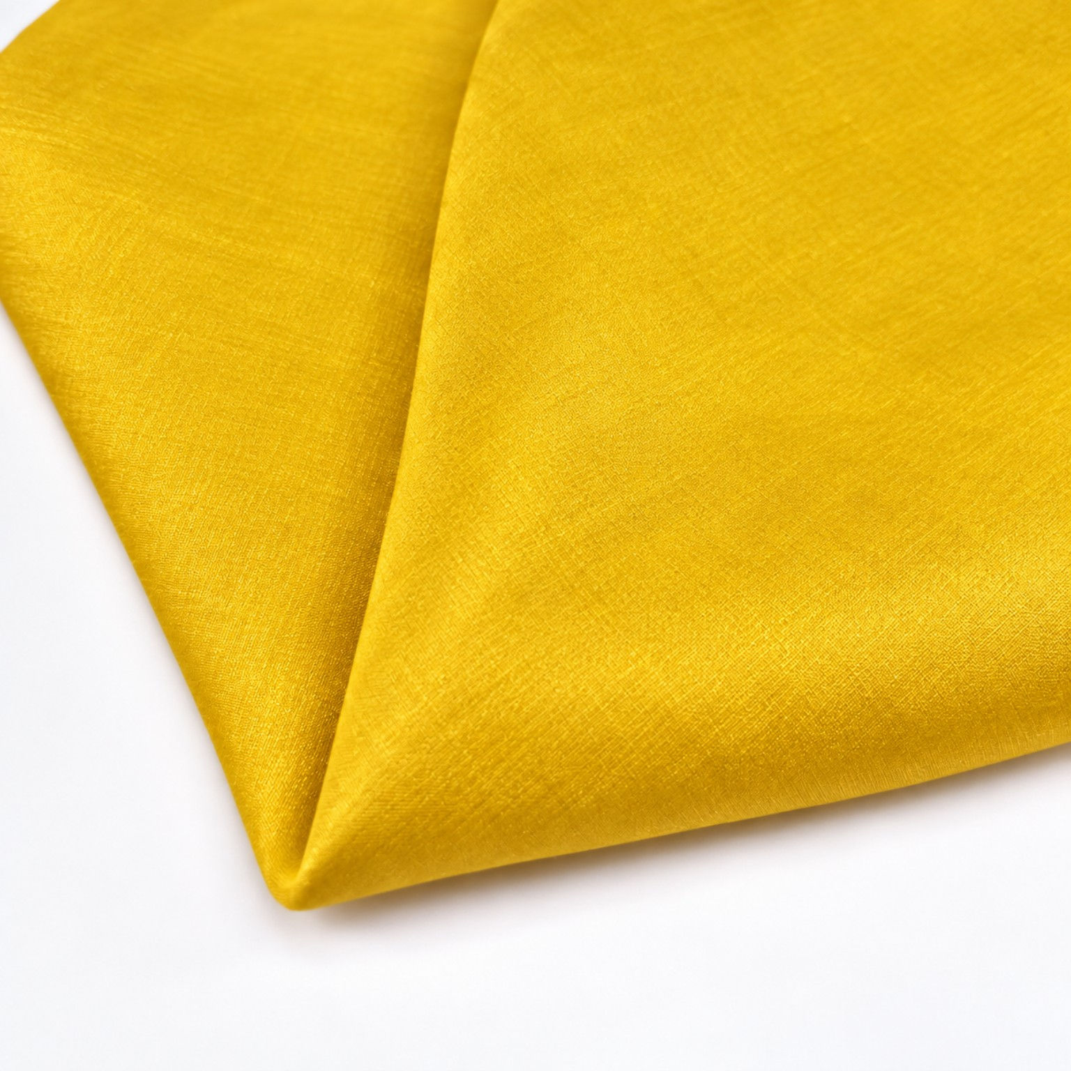 Mustard Yellow Silk Pocket Square