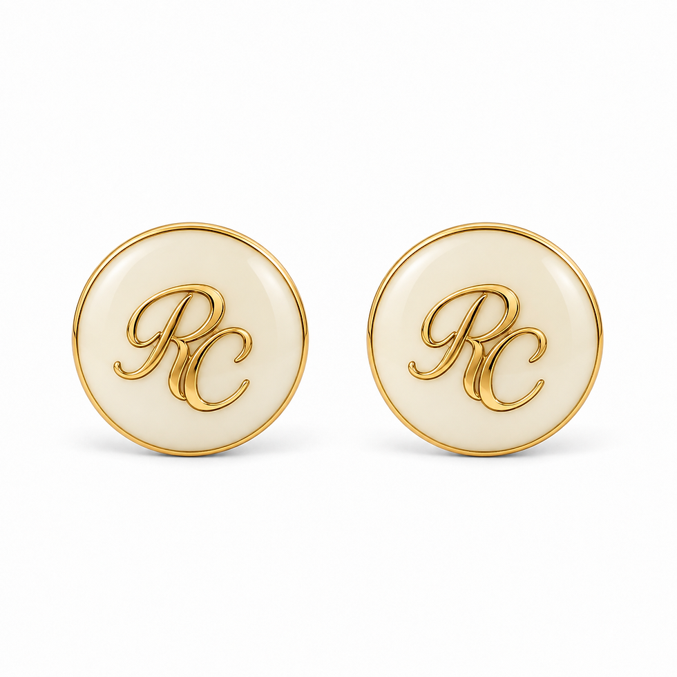Thumbnail: Initials Cufflinks with Enamel