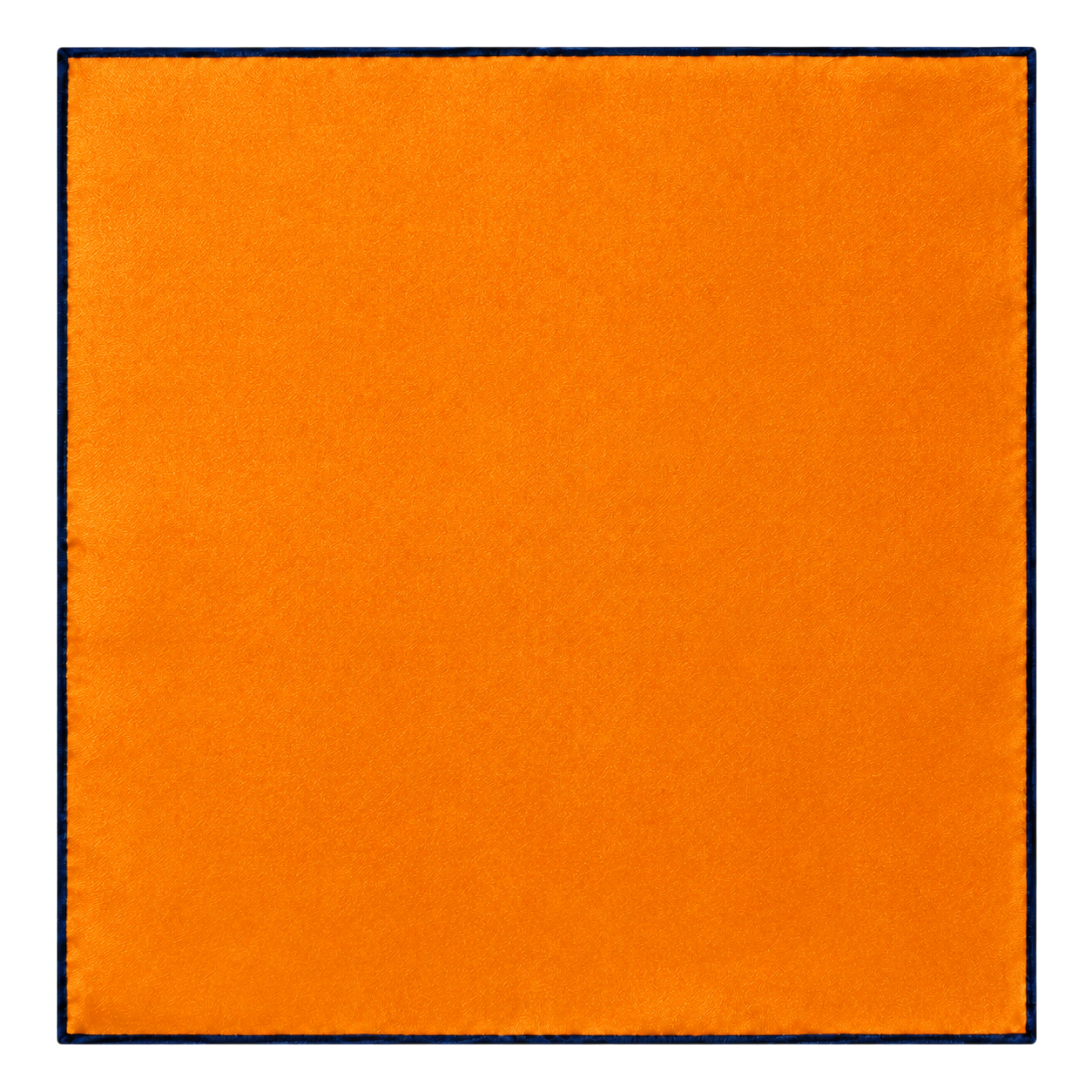 Vibrant Saffron Piped Silk Pocket Square