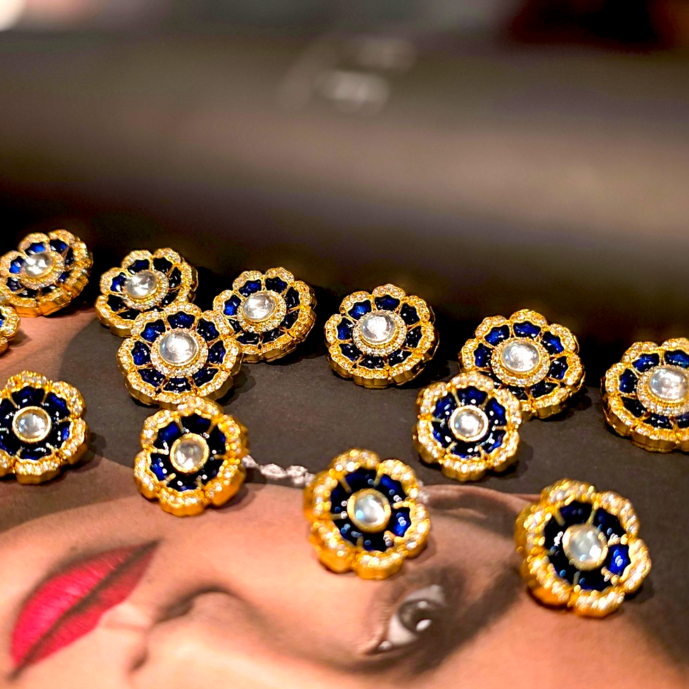 Thumbnail: Chandrakamal Buttons- Midnight Blue