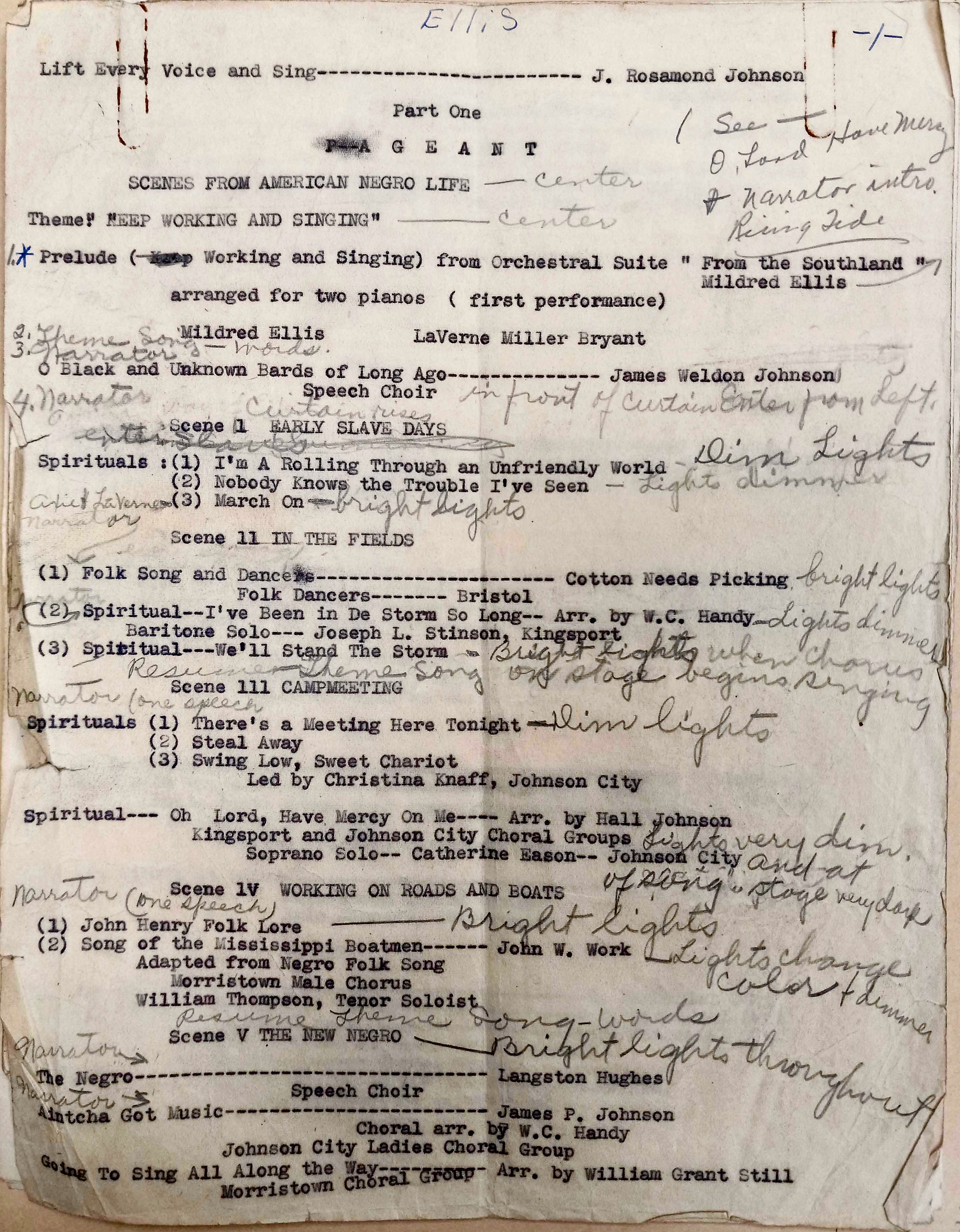 Annotated program page 1