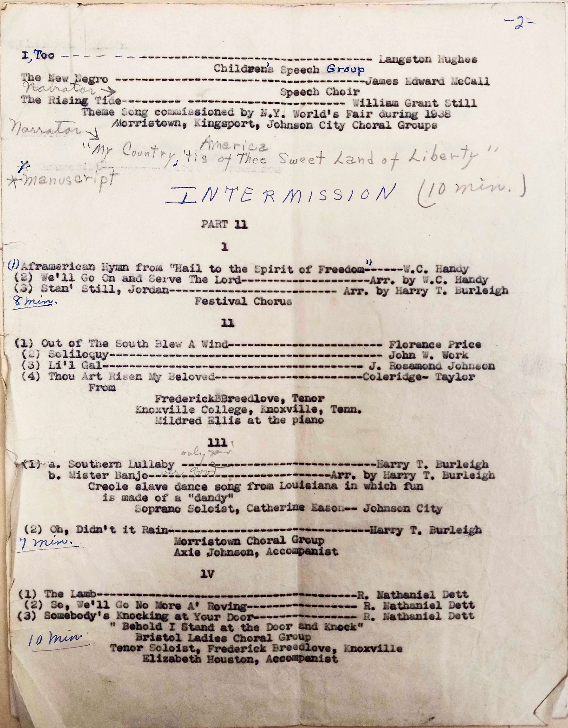 Annotated program page 2