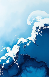 ocean inspired abstract art in soft blues and low contrast.jpg