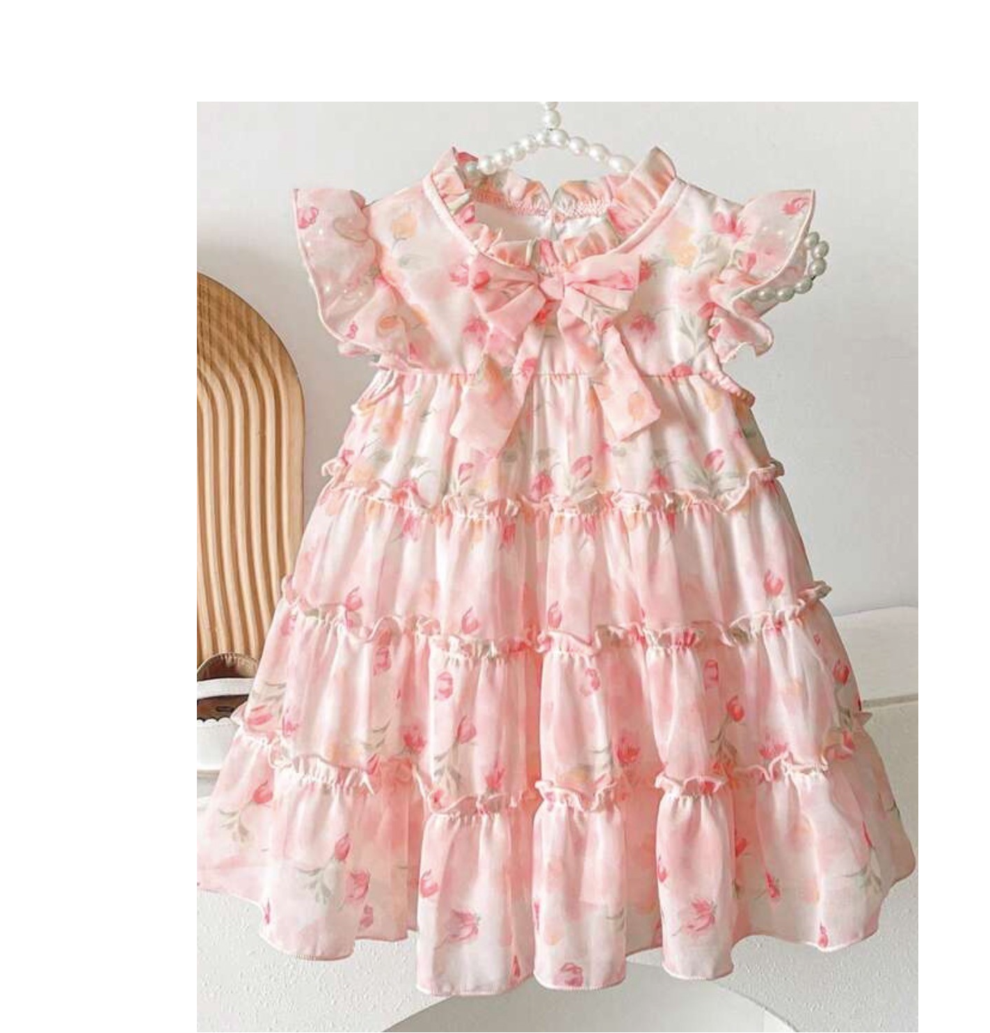 Peach Tulip Layered Dress
