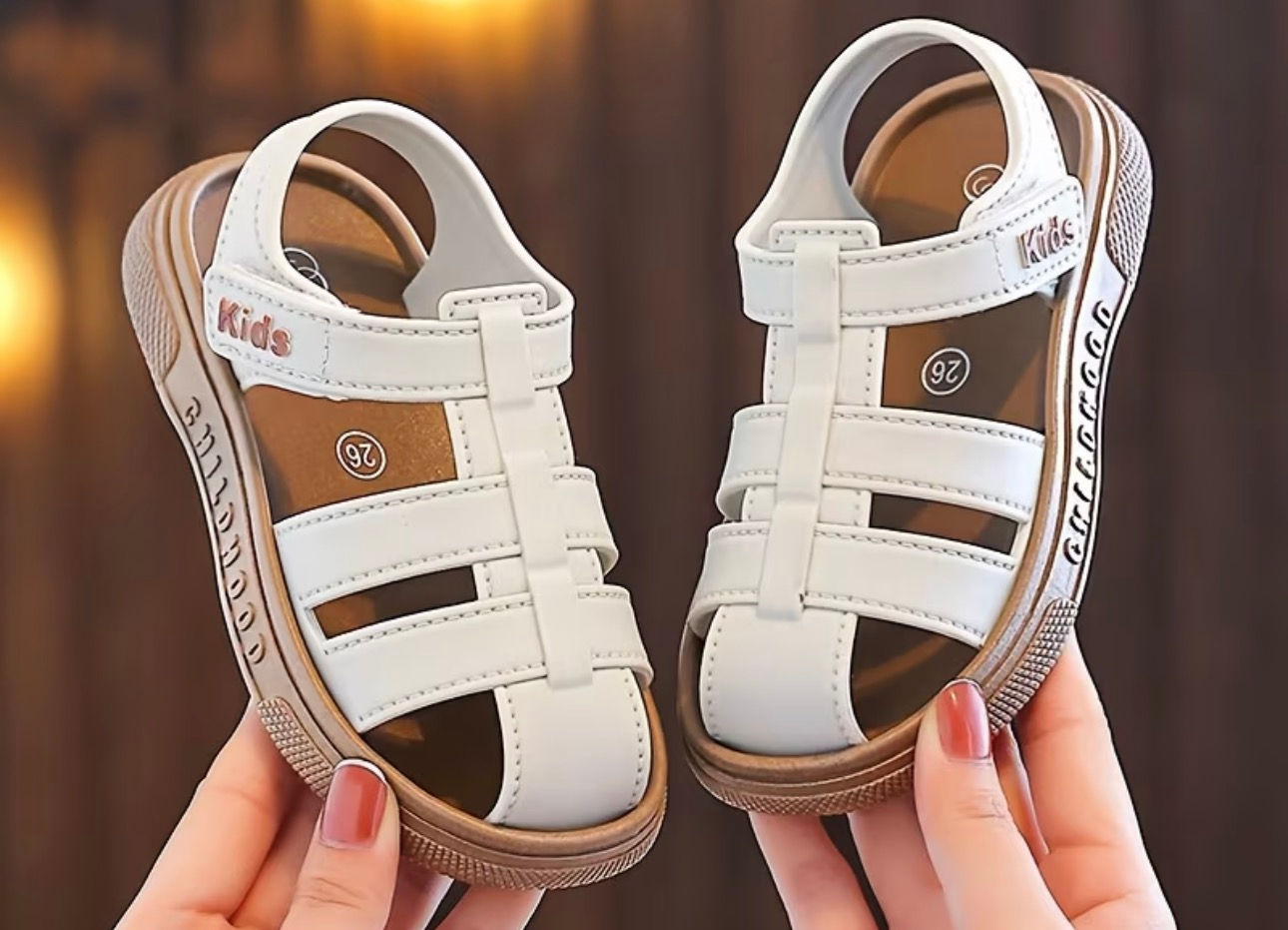 White sandals