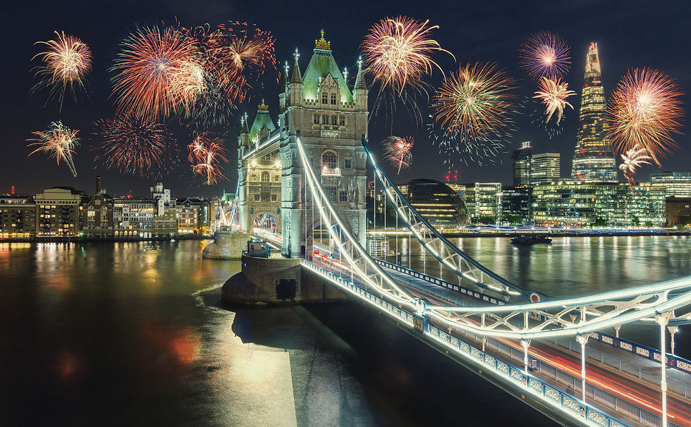 New Year's Eve fireworks in London