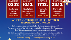 2. Adventssingen der Niederbühler und Förcher Vereine