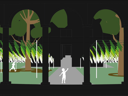 Concept diagram of the exterior exhibition for MUBA