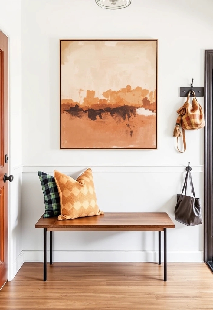 14 Entryway Ideas That'll Make a Stunning First Impression (Your Guests Will Be Amazed!) - 2. Statement Wall Art