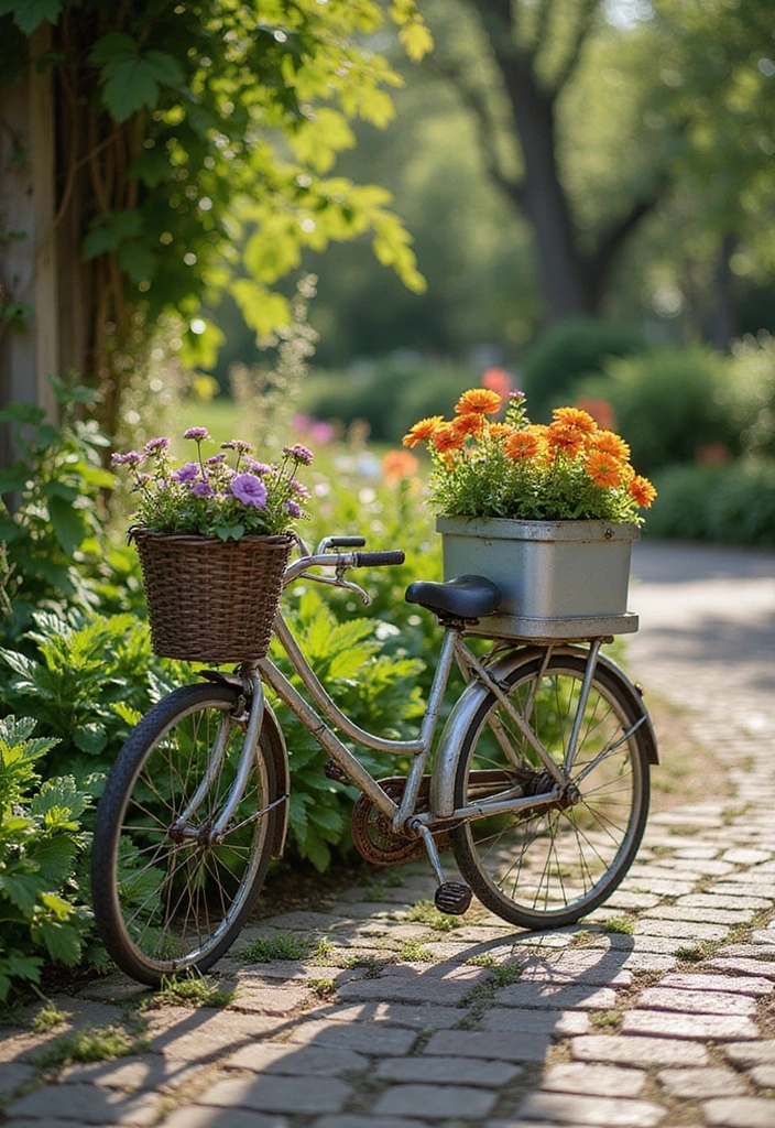15 Fun Plant Holders That'll Make Your Home Bloom with Personality! - 15. Vintage Bicycle Planter