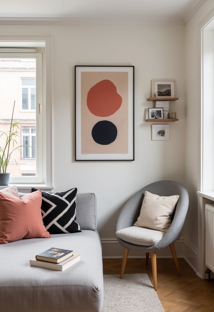 21 Tiny Apartment Designs That Prove Less is More (Wait Until You See #12!) - 14. Artistic Statements