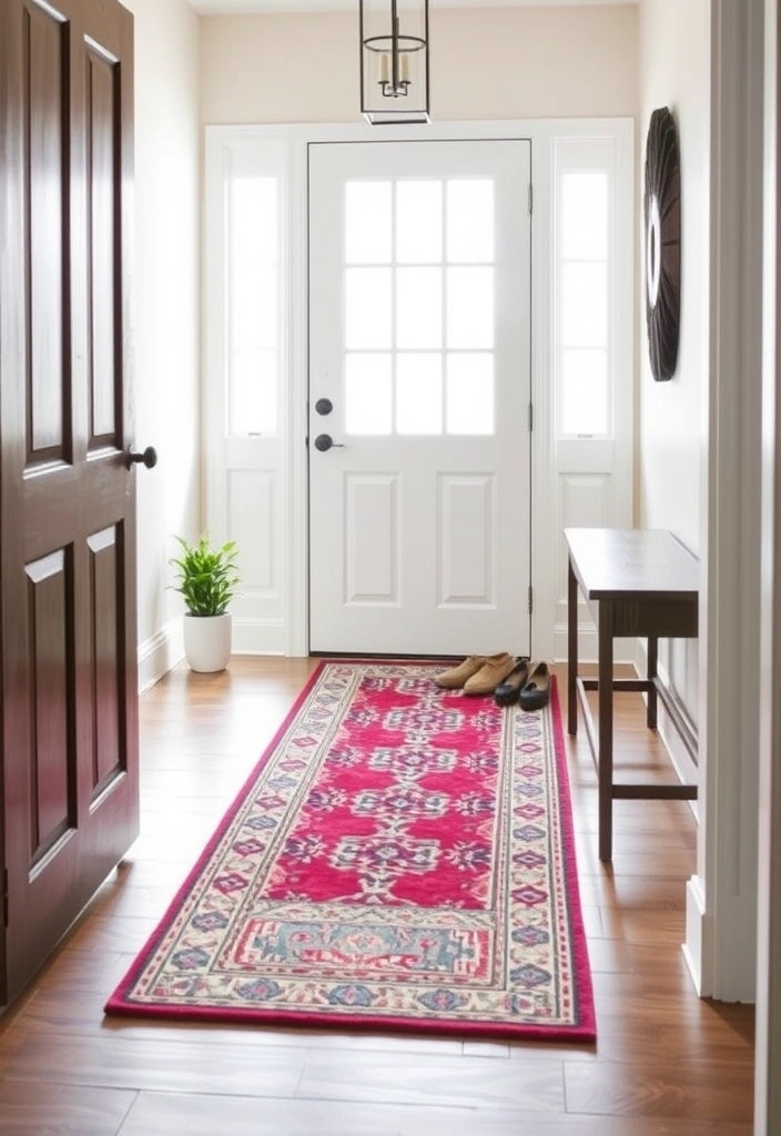 14 Entryway Ideas That'll Make a Stunning First Impression (Your Guests Will Be Amazed!) - 11. Layered Rugs for Texture