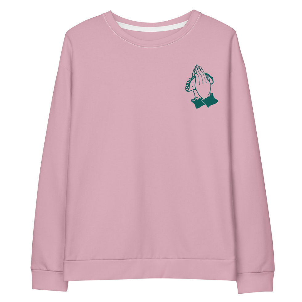 Thumbnail: Mauve YGNF Praying Pizza Crewneck 