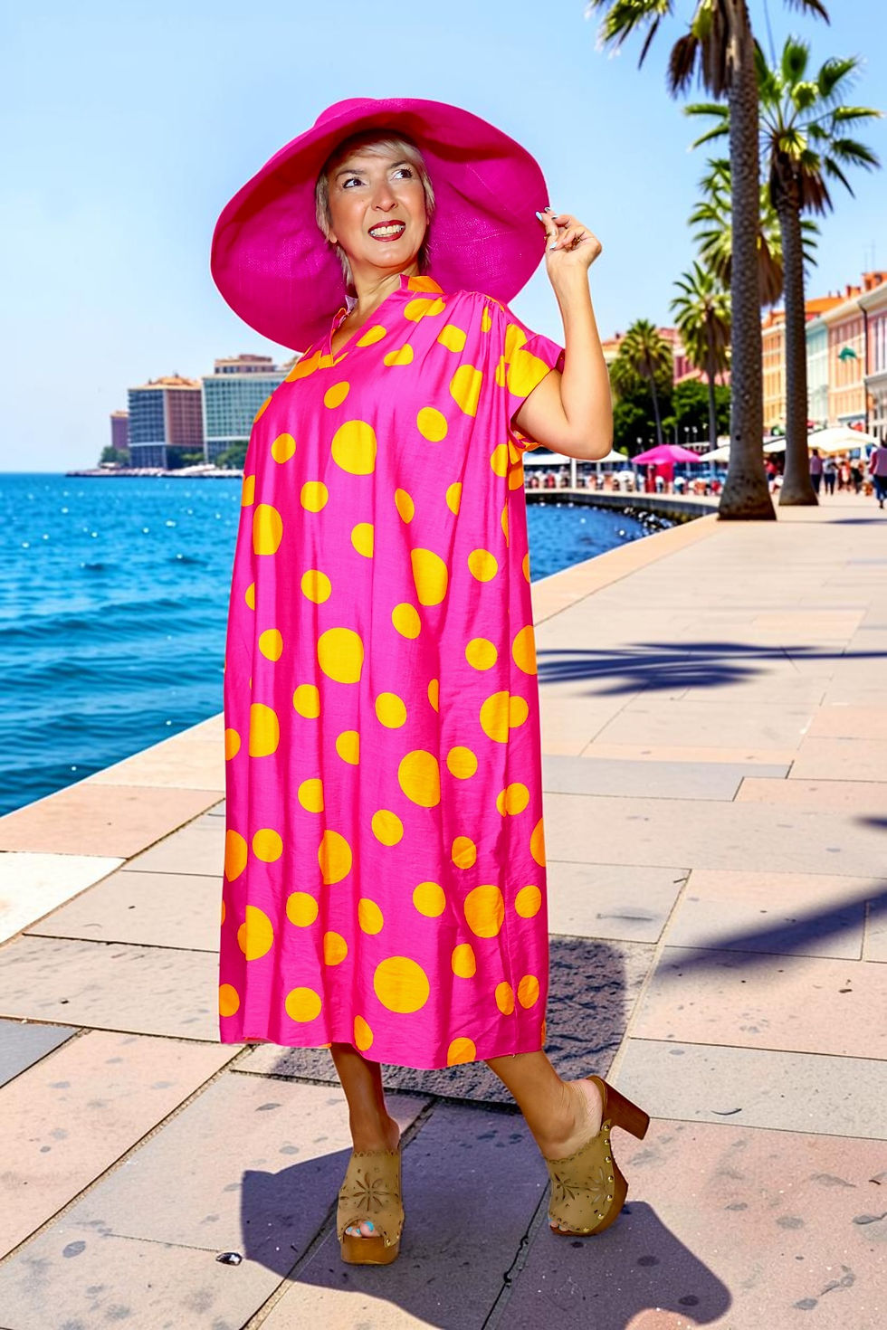 Miniature : 💖 Robe longue "Pop & Soleil" – L'audace en couleur