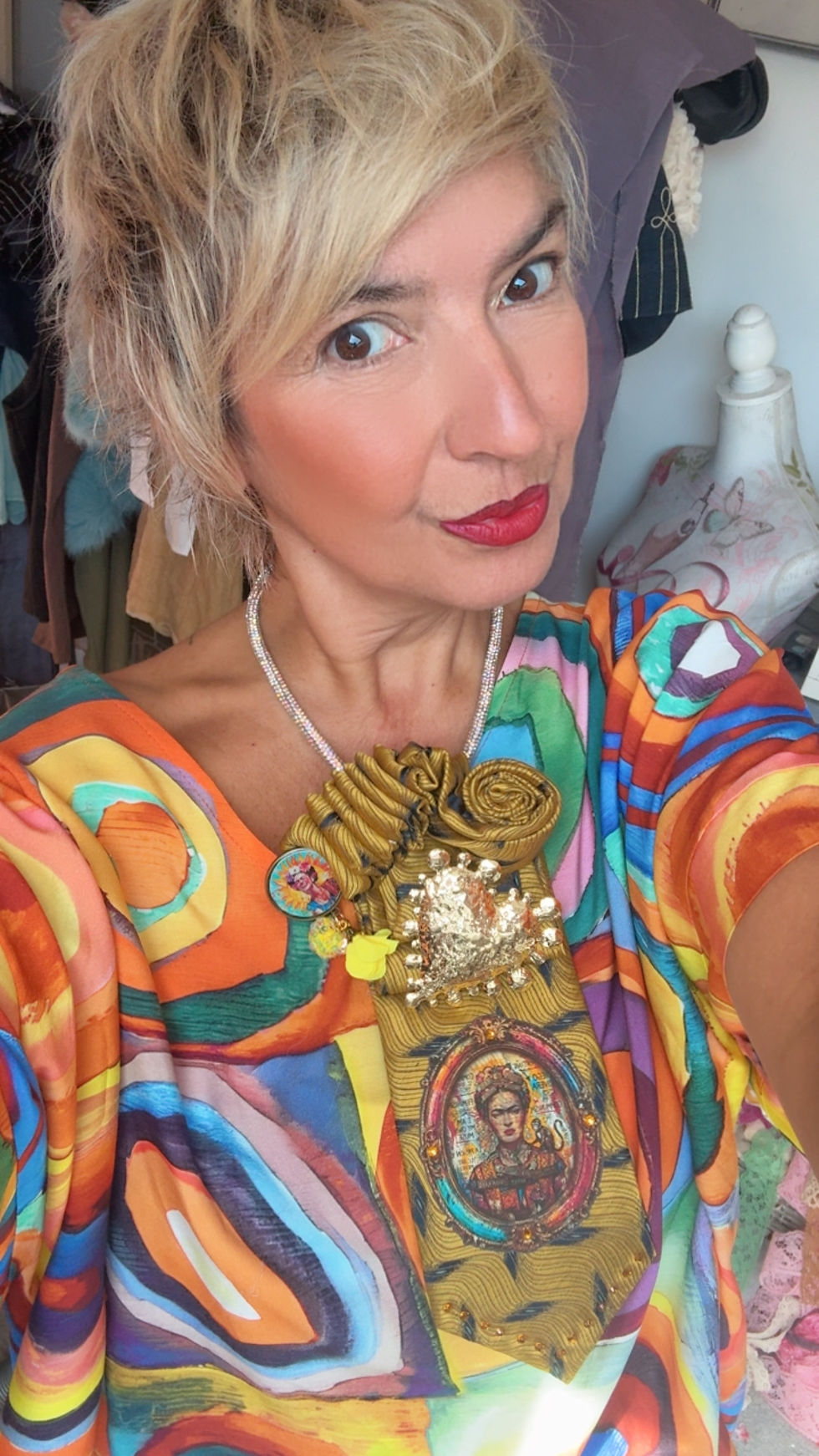 Miniature : Lavallière "Frida Dorada" 🌻✨🎨