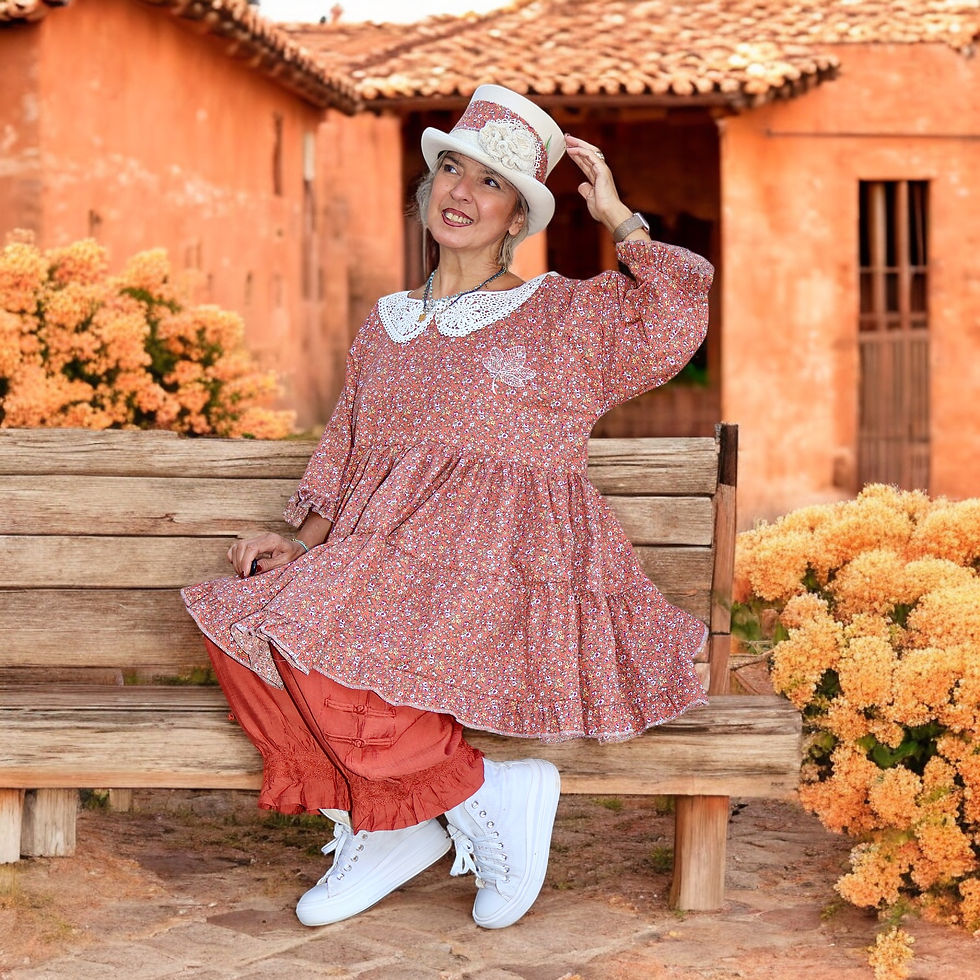 TUNIQUE volantée liberty "Juliette" PIECE UNIQUE