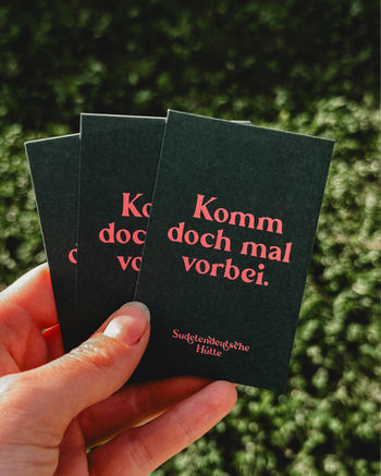 Visitenkarten Sudetendeutsche Hütte 