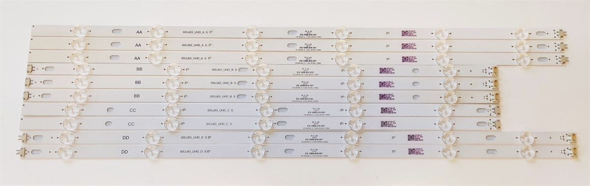 LG 60UJ630V , 60UJ63_UHD_A, 60UJ63_UHD_B, 60UJ63_UHD_C, LED BAR PANEL LEDLERİ