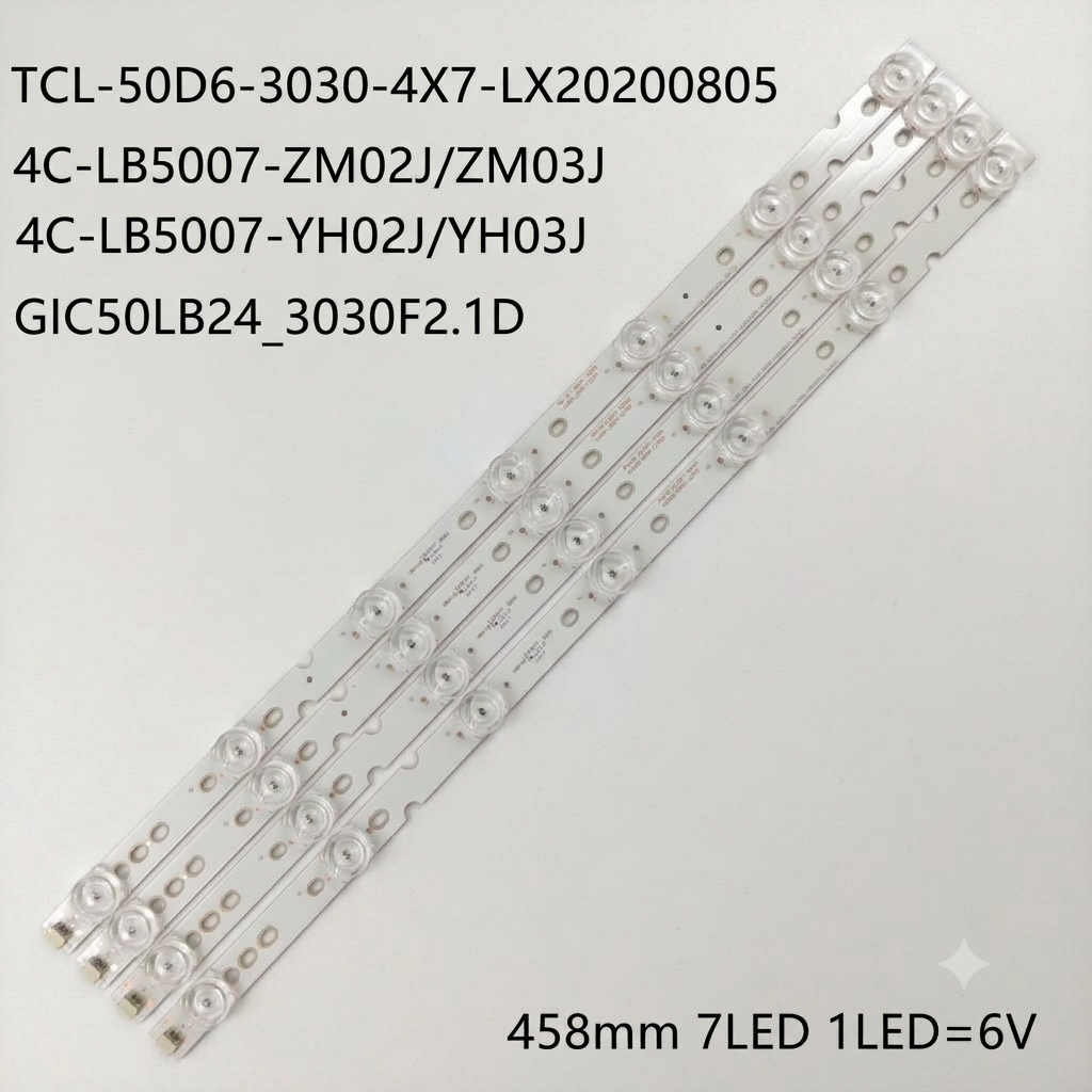 TCL, 50C715, 50P8M , TCL-GIC-50D6-3030-4X7-LX20180417 , LED BAR PANEL LEDLERİ