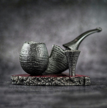 ruetzpipes Special Edition (sandgestrahlte Pfeife mit Ständer und Stopfer)
