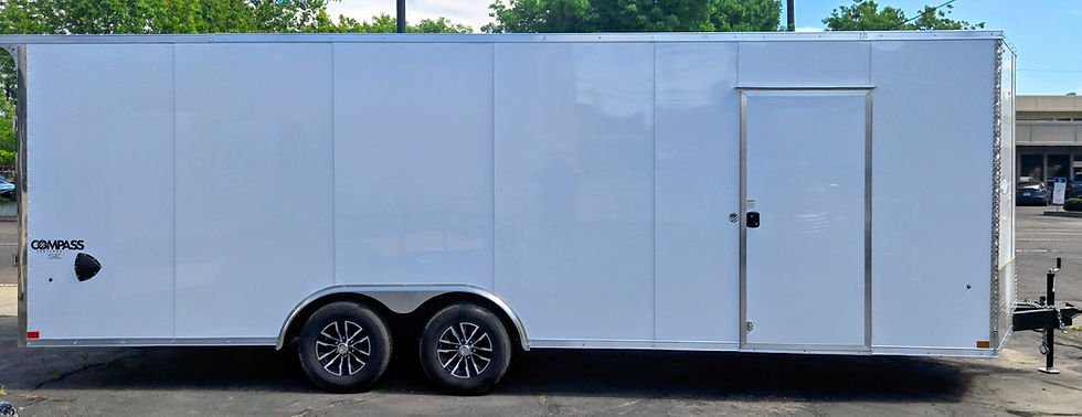 Thumbnail: New 8.5x24 Compass Jasper SE Cargo Trailer with car carrier package.