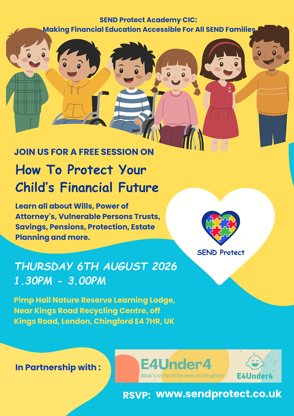 Free Financial Education for SEND Families in Chingford with E4under4