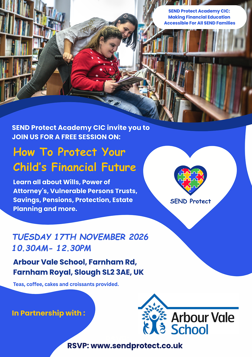 Arbour Vale School Coffee Morning: Protect Your Child's Financial Future!