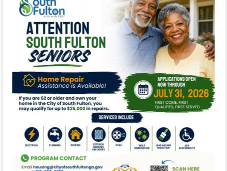 City of South Fulton Opens Senior Home Repair Assistance Program