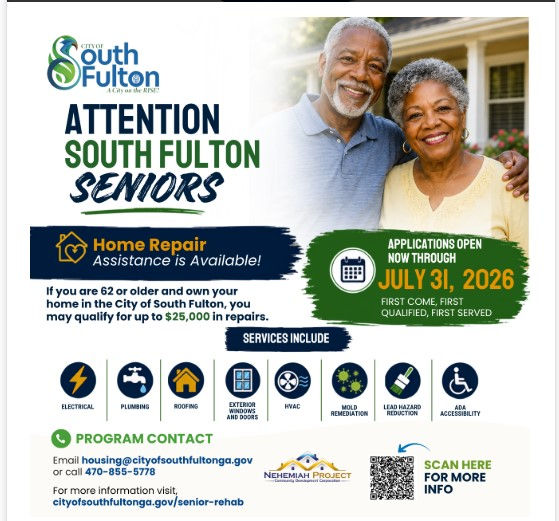 City of South Fulton Opens Senior Home Repair Assistance Program