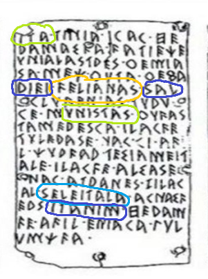 a transcription of one of the Pyrgi Golden
