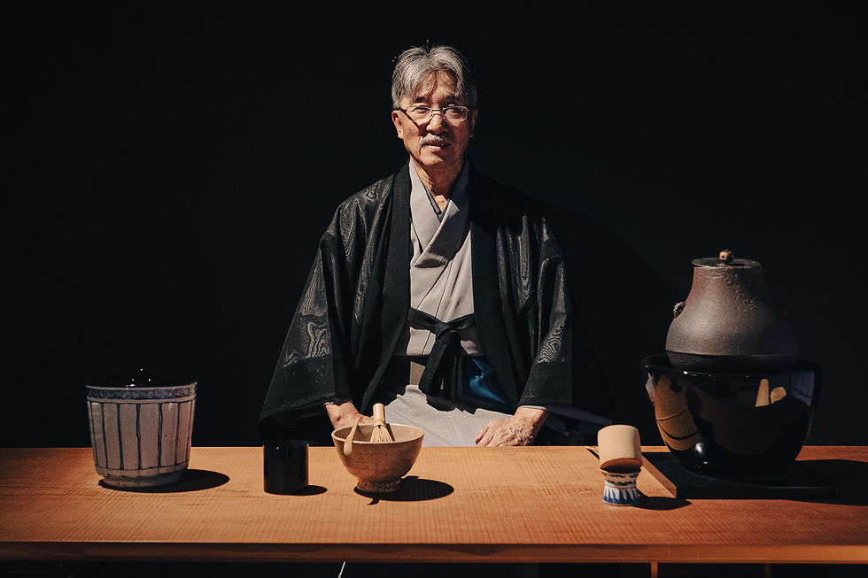 由男主人親自主持的日本茶道體驗。