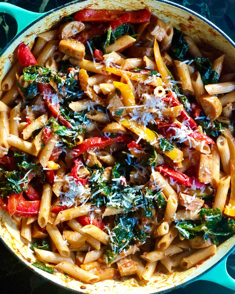 Chicken Sausage, Pepper & Kale Penne