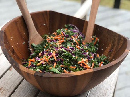 Lemon Parmesan Kale Slaw